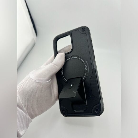 Rugged Armor iPhone 16 Pro Max Case – Heavy Duty with Kickstand & Magnetic Ring - Picture 4 of 9